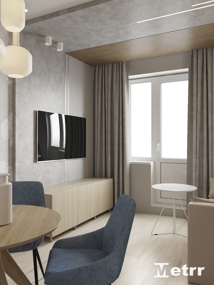 Дизайн проект однокомнатной квартиры в ЖК Акварель
